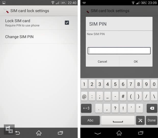 Lock SIM Card Android