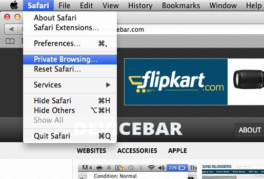 Private Browsing Mac Safari