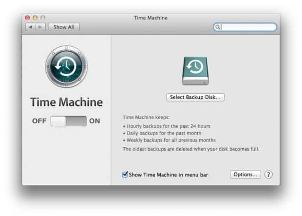 Turn Time Machine Off Mac