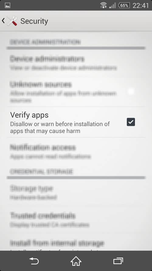 Verify Apps Android