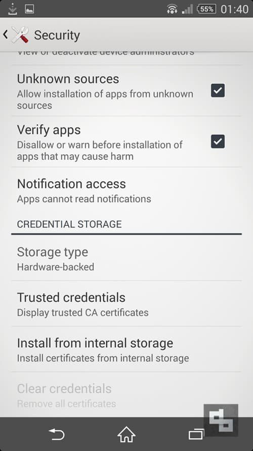 Android Security Unknown Sources