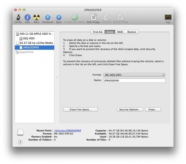 Ms dos fat format for mac