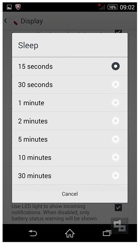 Sleep Mode Seconds Android
