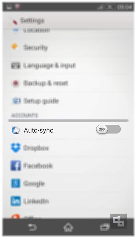 Turn Auto Sync Off Android