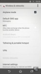 Use Airplane Mode Android