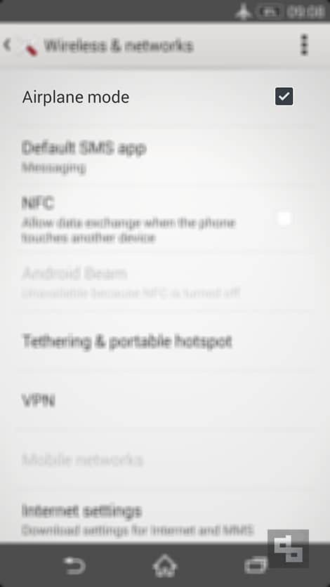 Use Airplane Mode Android