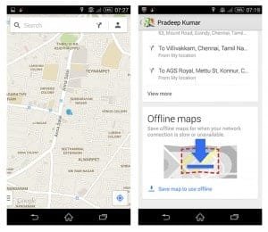 Use Google Maps Offline Android iOS