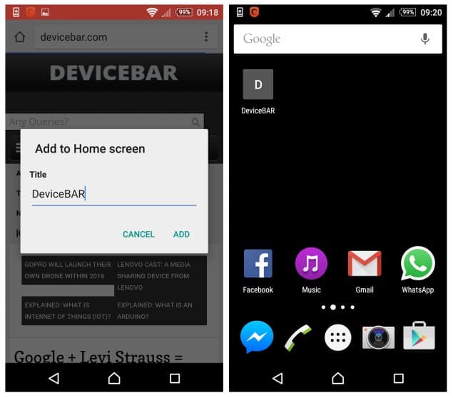 Add Website Links To Android Home Screen