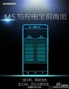 Gionee M5 Will Come With Dual Batteries
