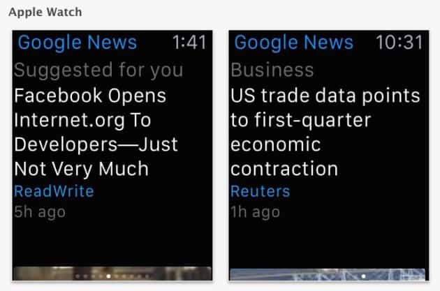 Google news cheap apple watch