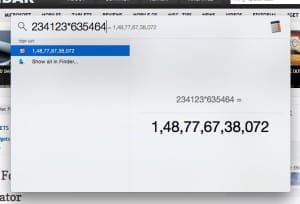 Use Spotlight As A Calculator