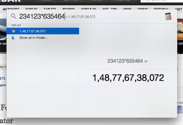 Calculator In Mac OS X