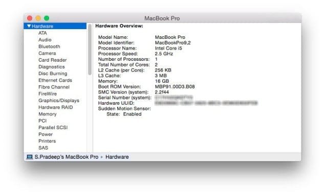 Find Serial Number Apple Mac Device System Information