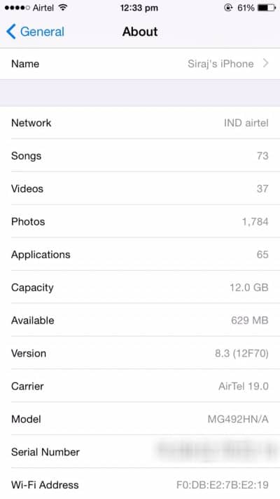 Find The Serial Number Of Your Apple iOS Device