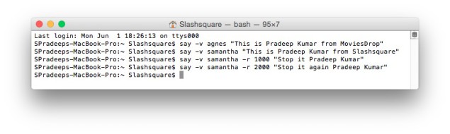 Make Your Mac Say What You Type Terminal Tweaks