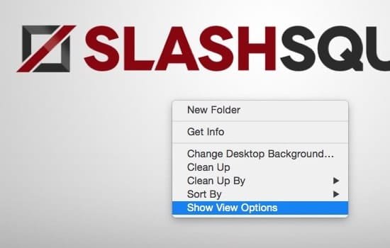 Show View Options Mac OS X