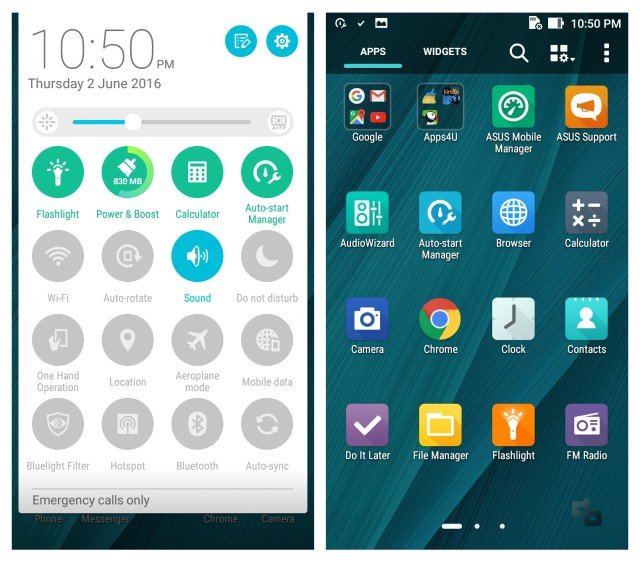 Asus ZenFone Max 2016 User Interface UI