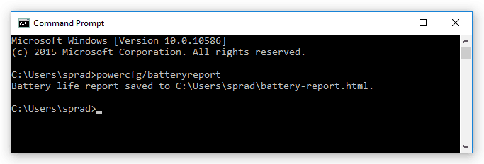 Windows Battery Life Command Prompt
